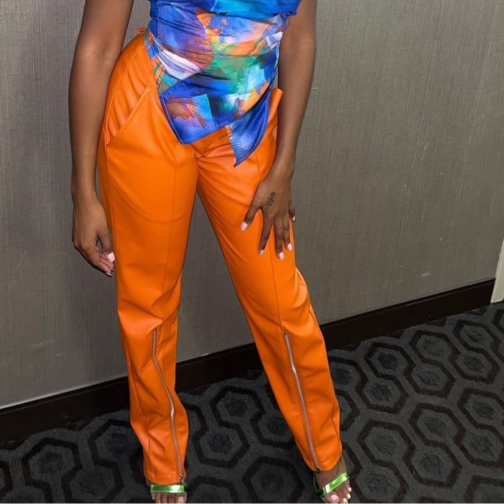 Vibrant Orange Women's Pants